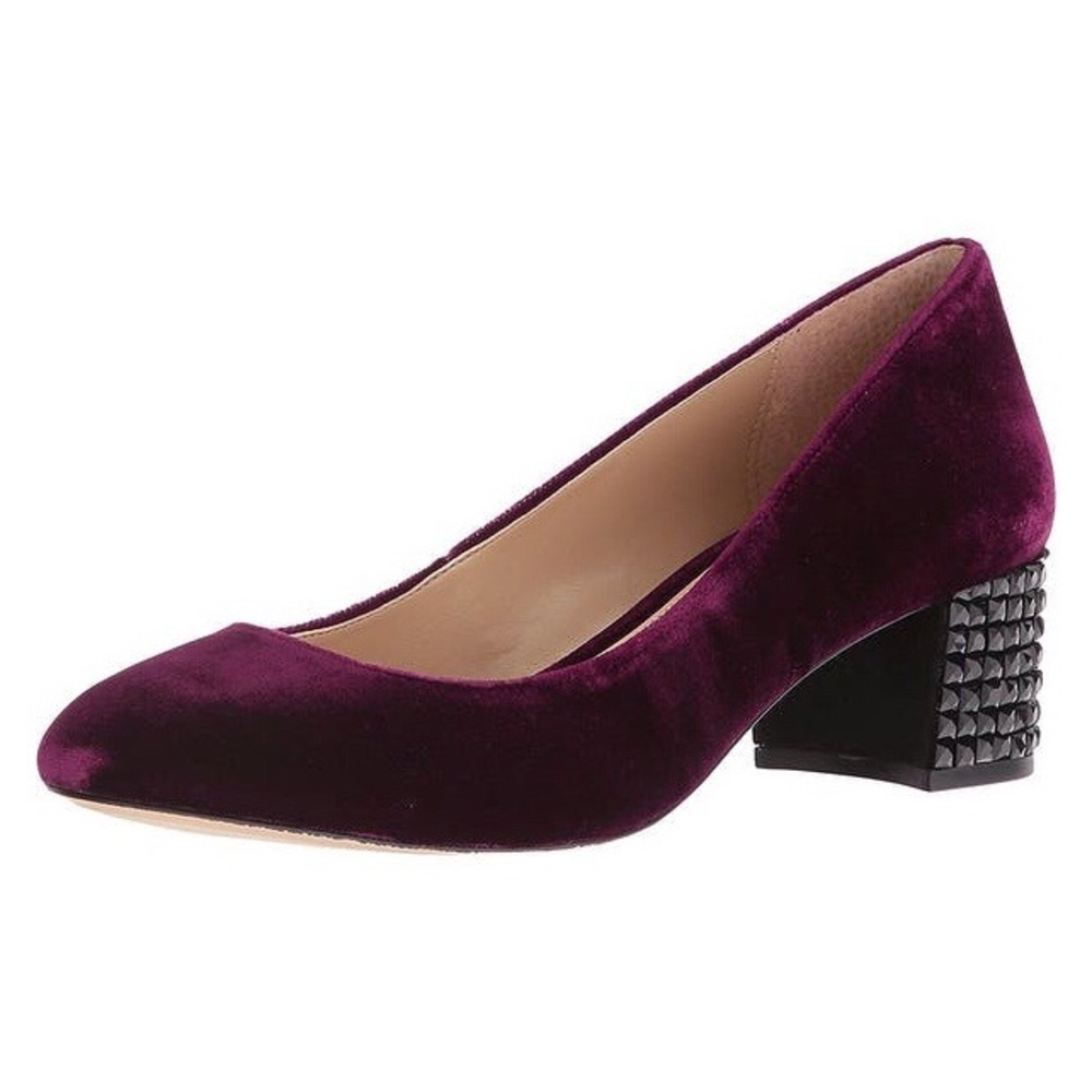 NWT Michael Kors Arabella Wine Velvet Kitten Heels